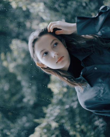 霧光壓線口袋襯衫