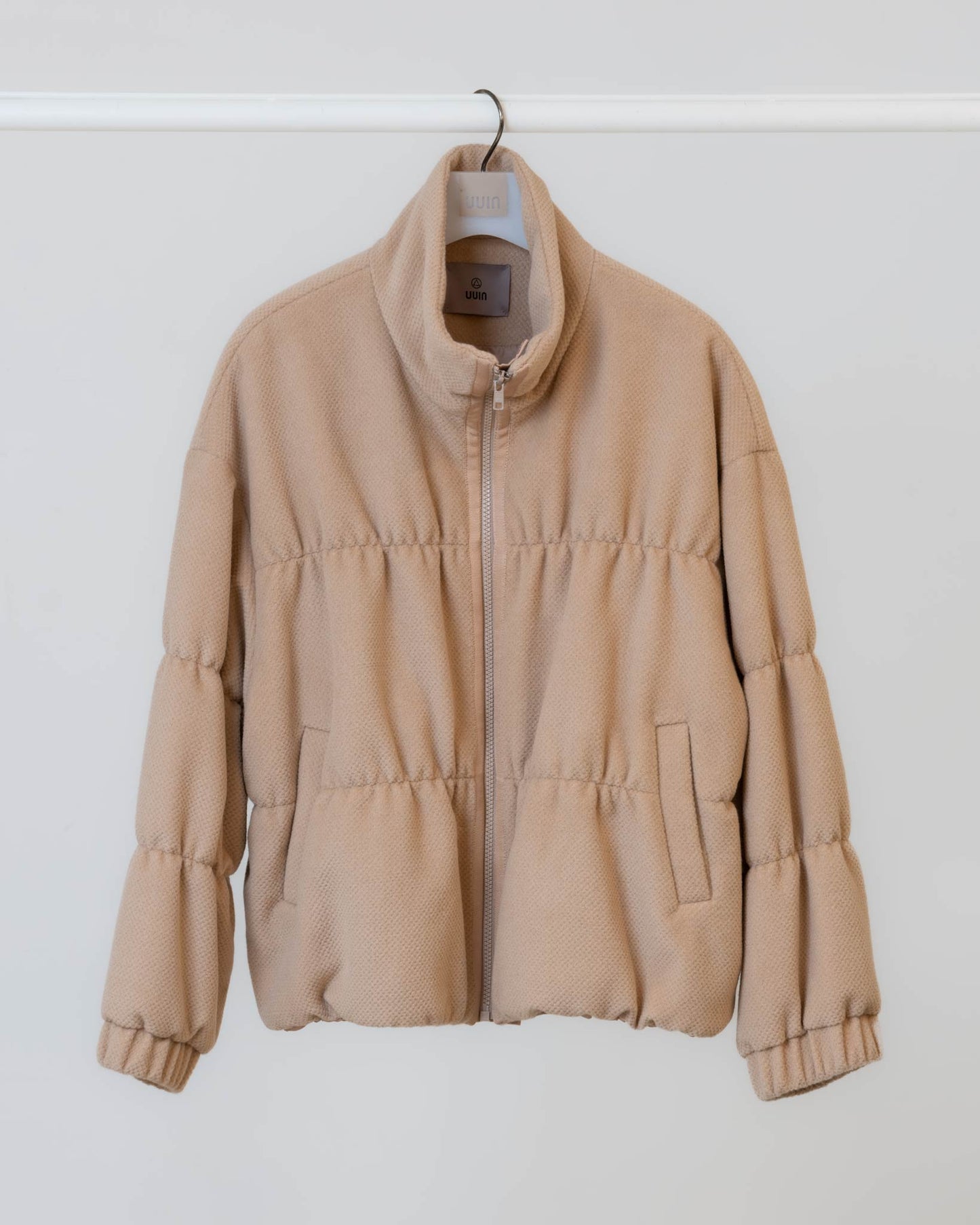 絨毛絎縫鋪棉外套(卡其)