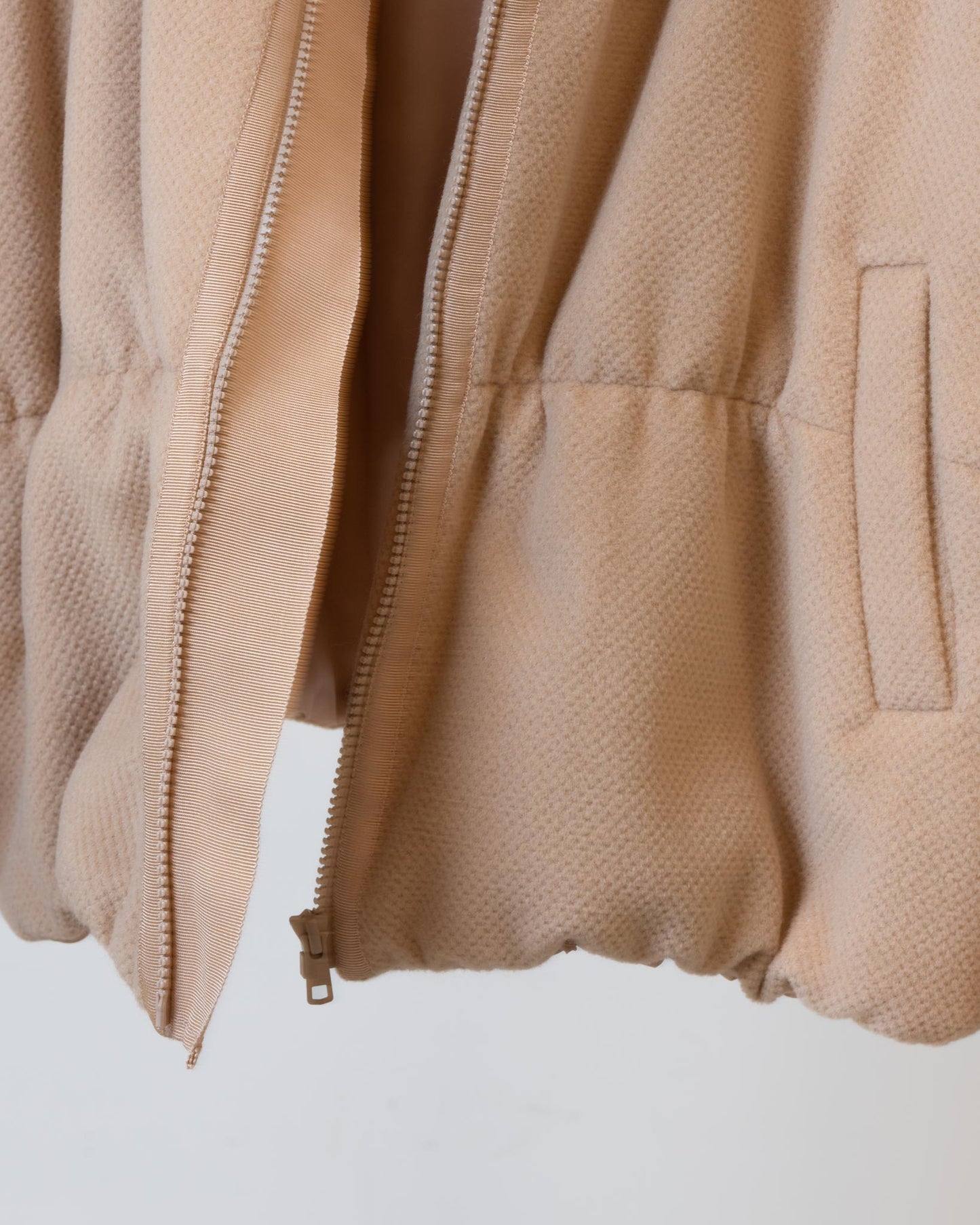 絨毛絎縫鋪棉外套(卡其)