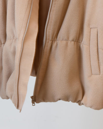 絨毛絎縫鋪棉外套(卡其)
