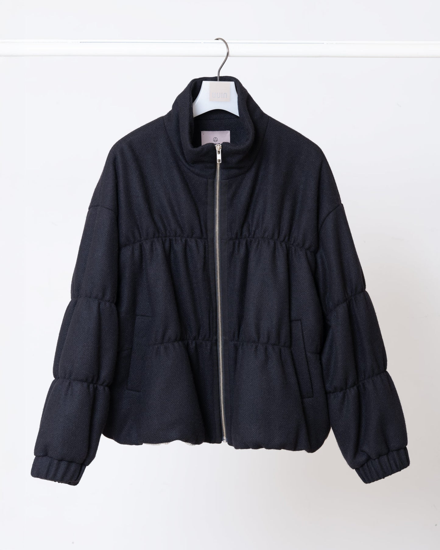 絨毛絎縫鋪棉外套(黑色)