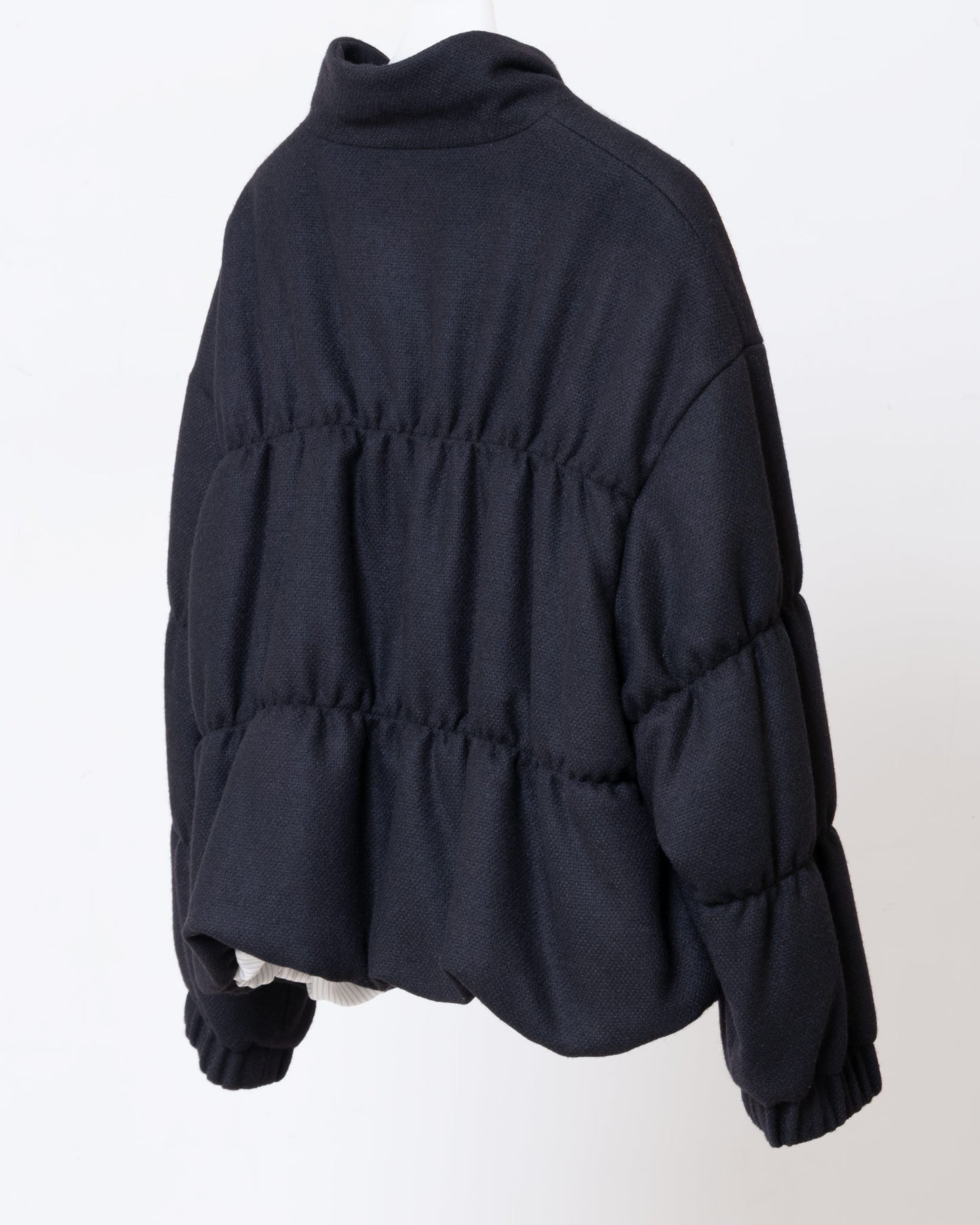 絨毛絎縫鋪棉外套(黑色)