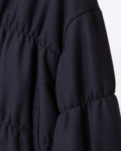 絨毛絎縫鋪棉外套(黑色)