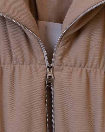 羊毛混紡鋪棉背心(卡其)