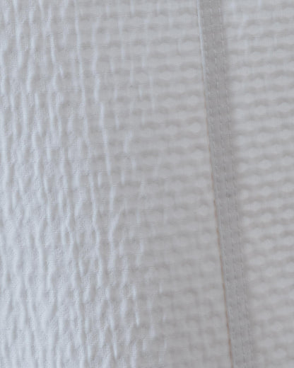 Double-sided textured A-line dress (white) 