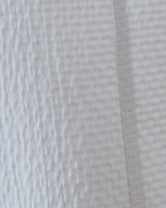 Double-sided textured A-line dress (white) 