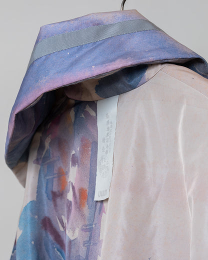 印花水手領短版鋪棉外套