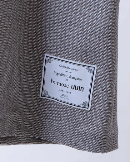 Two-tone jacquard knitted patchwork dress (gray) 