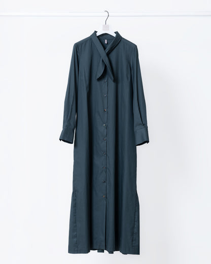 水兵領結魚尾長洋裝(深綠)