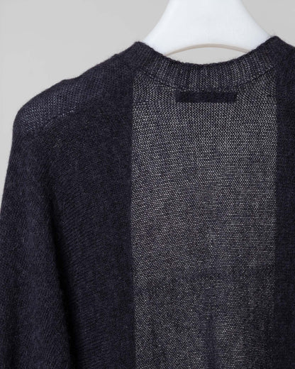 無釦開襟針織外套(鐵灰)