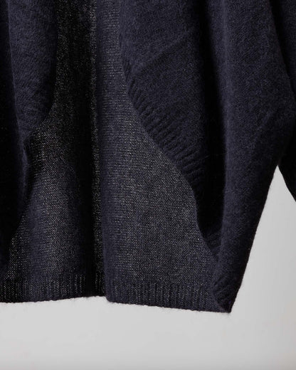 無釦開襟針織外套(鐵灰)