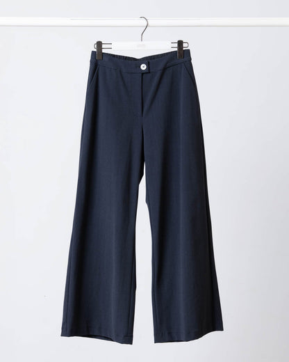 彈性修身千鳥細格寬褲