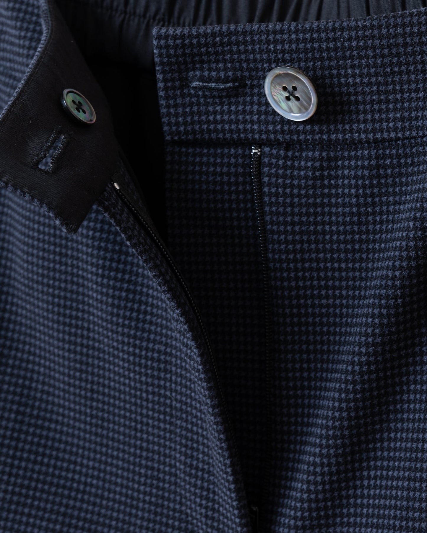 彈性修身千鳥細格寬褲