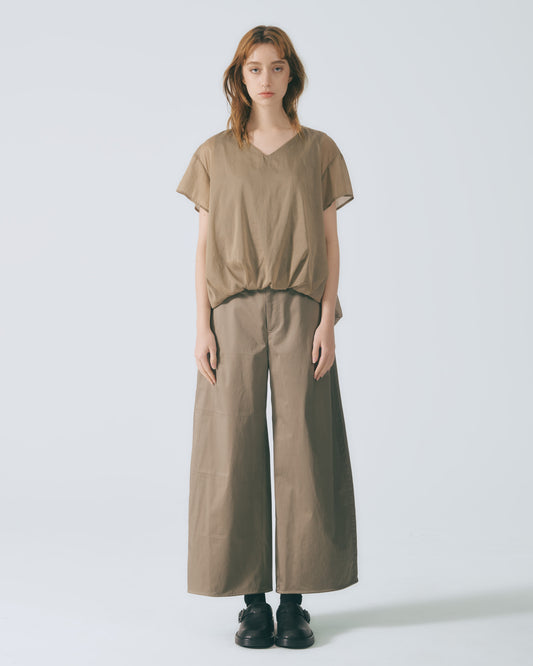 立體剪裁錐形褲(深卡其)