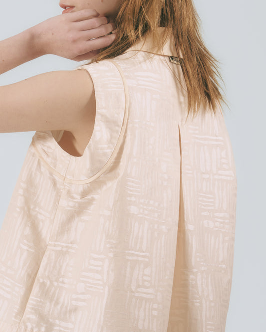 無袖襯衫領背心 (復古黃)