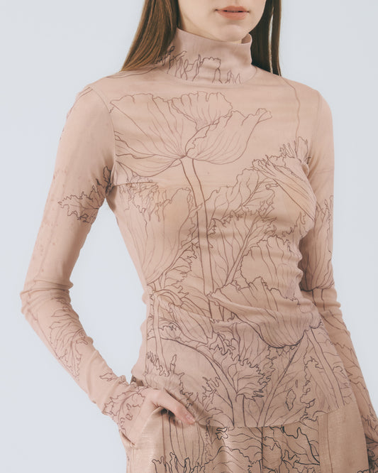 手繪圖稿刺青衣(罌粟花)