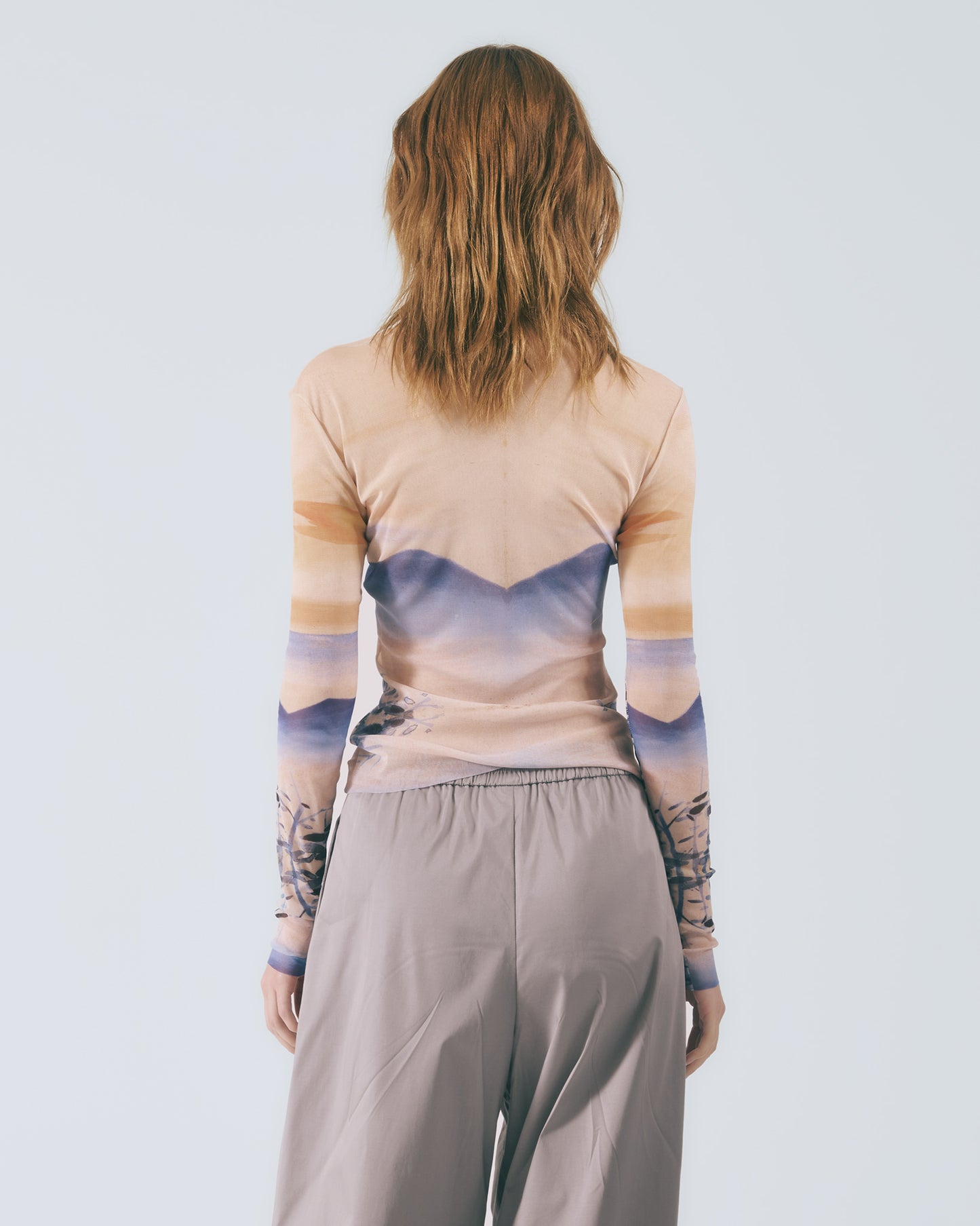 立體摺襉長寬褲(深灰)