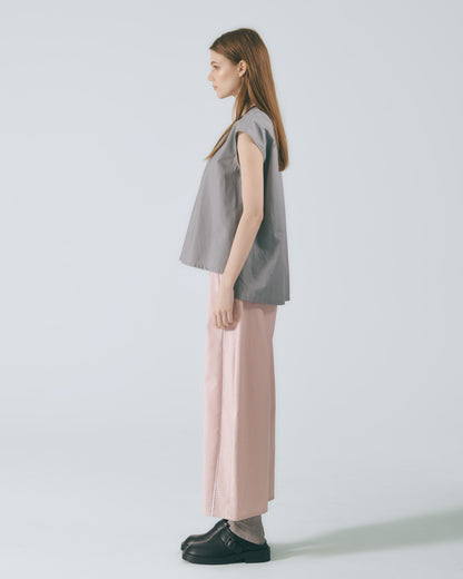 波浪蕾絲剪接錐形褲(粉色)