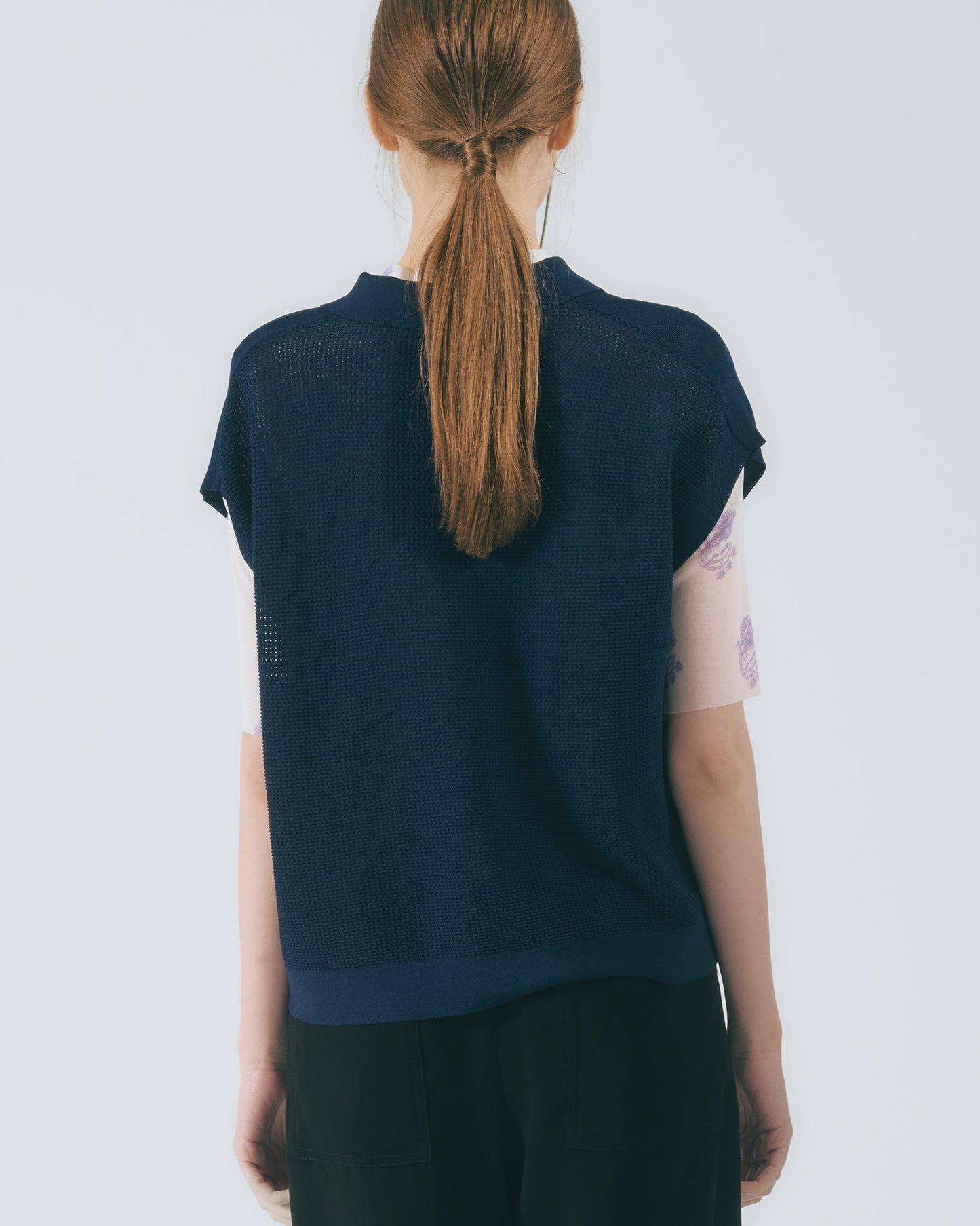 POLO領蓋袖針織上衣 (三色)