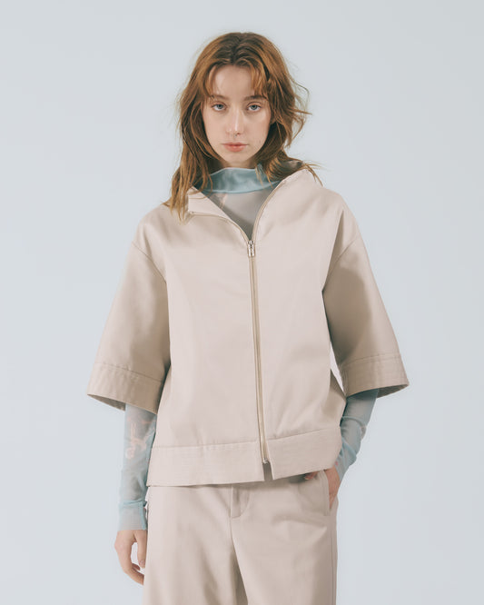 延領五分袖外套(灰卡其)