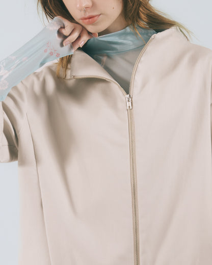 延領五分袖外套(灰卡其)