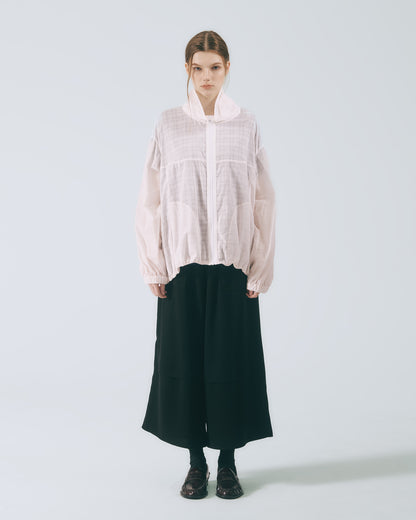 雙立領透紗外套 (粉色)