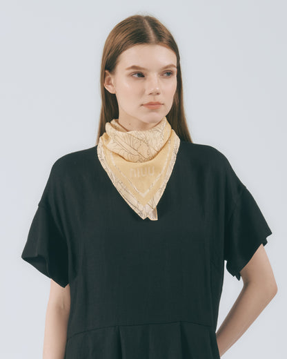 拼接打摺寬袖長洋裝(黑色)