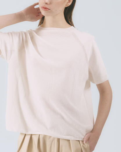 一體成型拉克蘭針織上衣