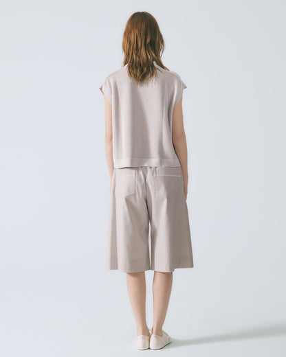 POLO領蓋袖針織上衣 (三色)