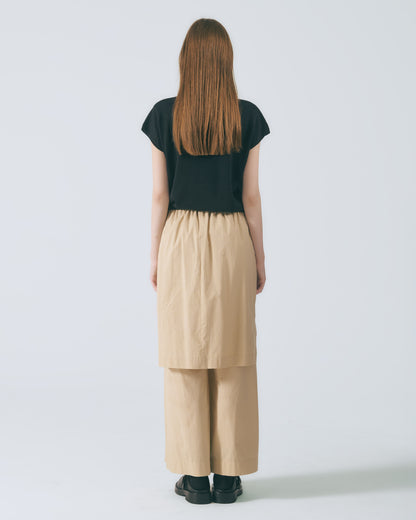 細條裙片直筒褲