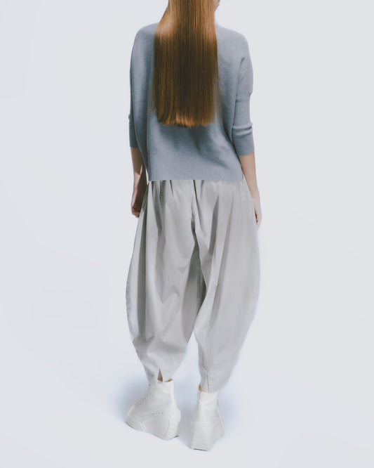 Tangent Design Drape Balloon Pants (Light Gray) 