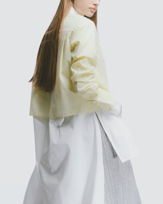 Manuscript paper element square neck short top 