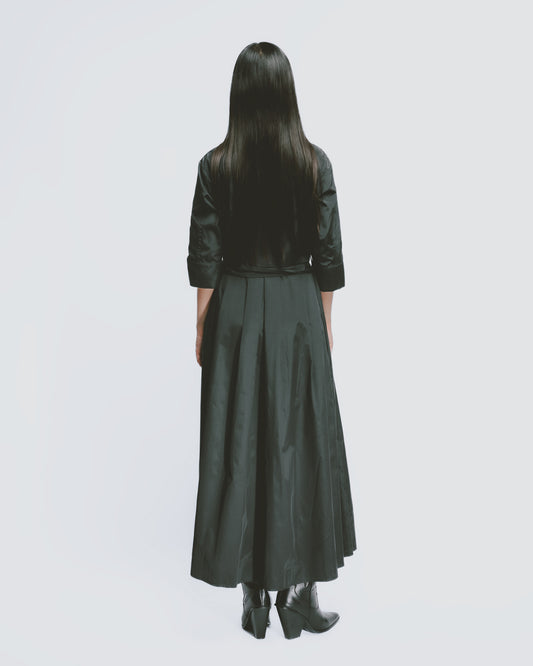 French-style double-breasted tie-strap dress 