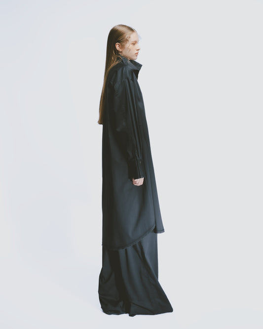 Dark blue plain turtleneck shirt 