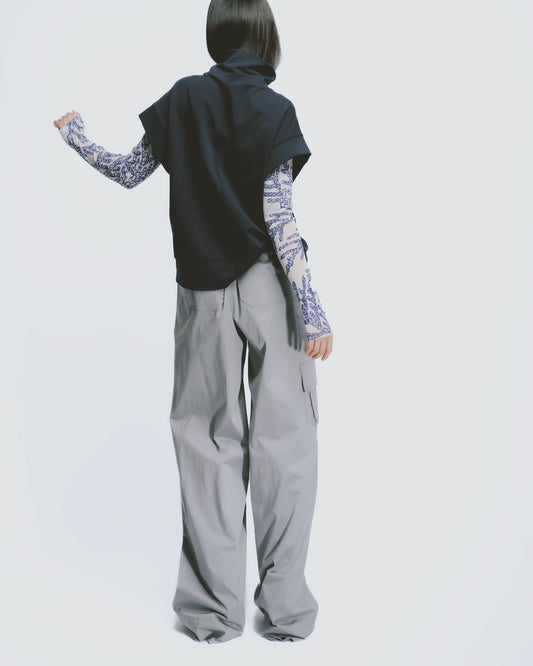 Plain Street Style Multi-Pocket Overalls (Gray) 