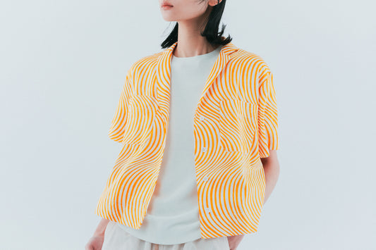 Beige transparent skin puff top
