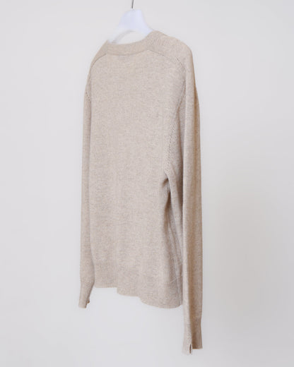 羊絨圓領針織上衣