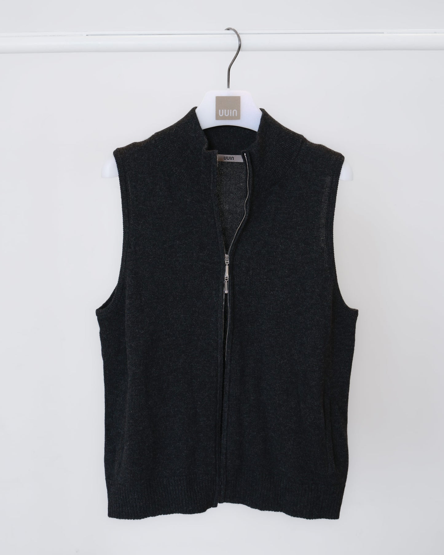 立領拉鍊開襟羊毛背心