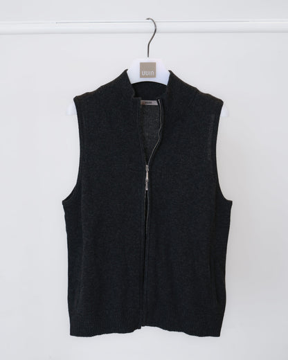 立領拉鍊開襟羊毛背心