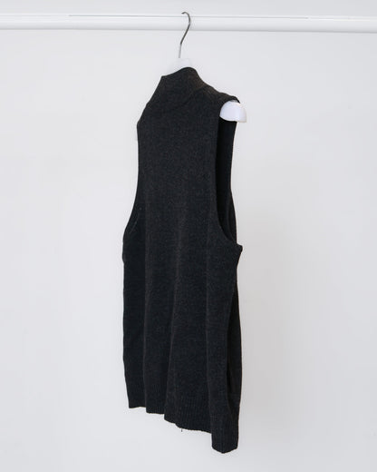 立領拉鍊開襟羊毛背心