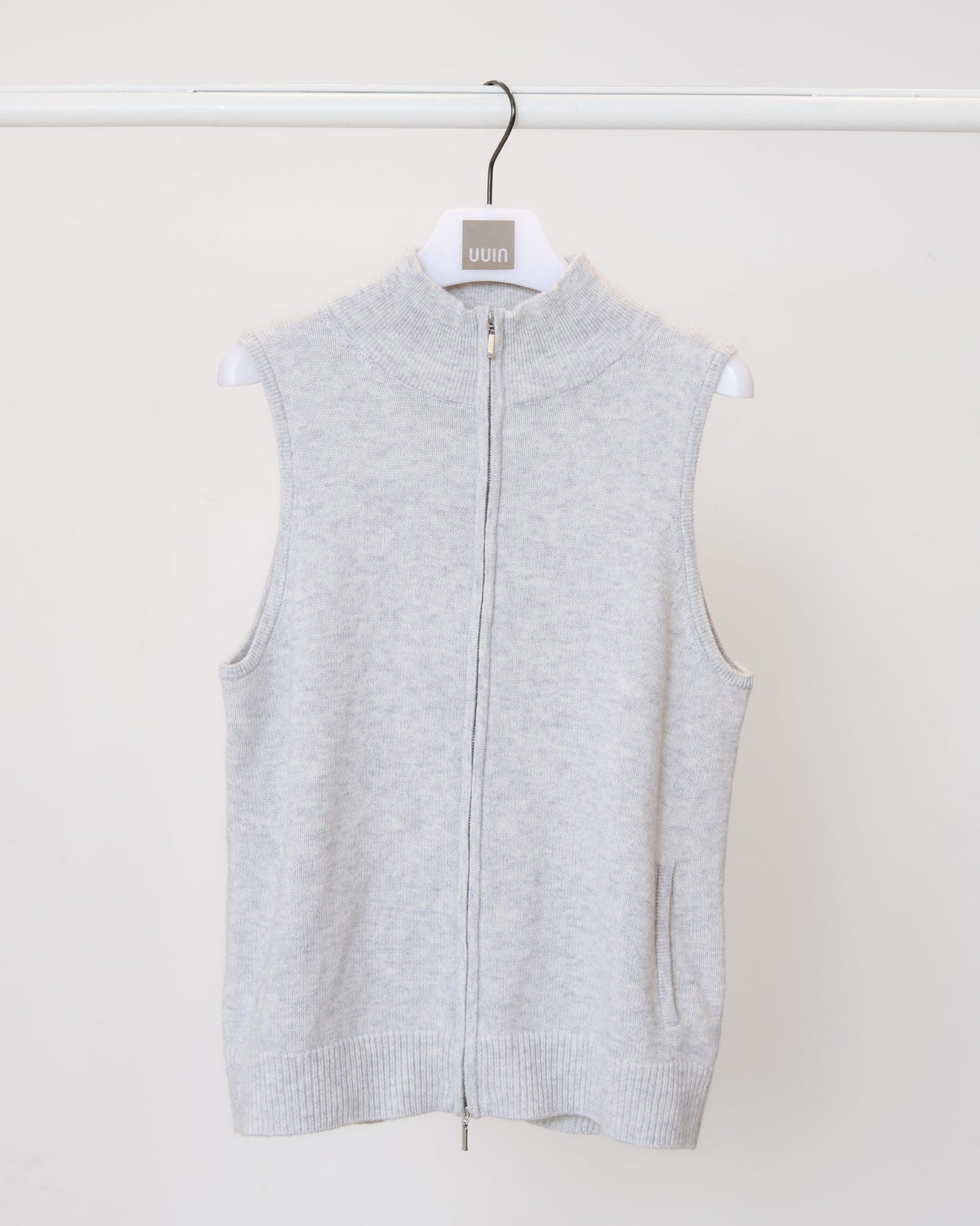 立領拉鍊開襟羊毛背心