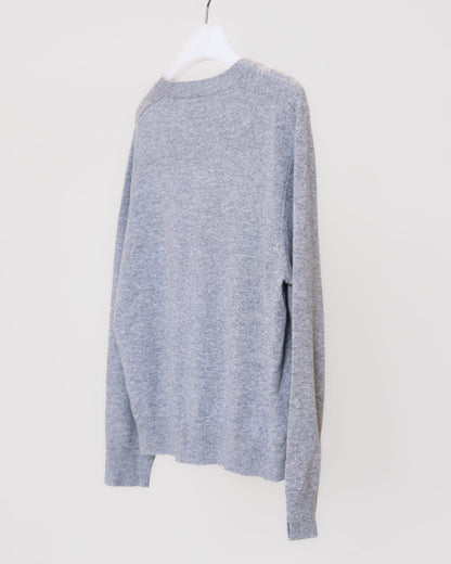 羊絨圓領針織上衣