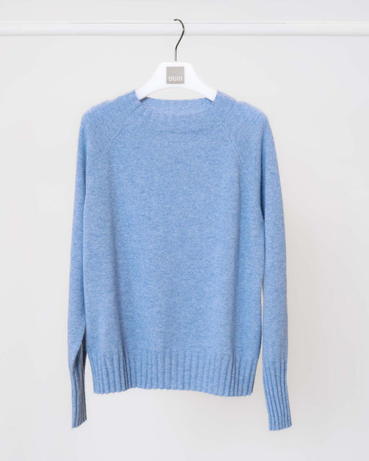 寬羅紋下擺羊毛針織上衣