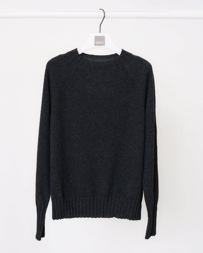 寬羅紋下擺羊毛針織上衣