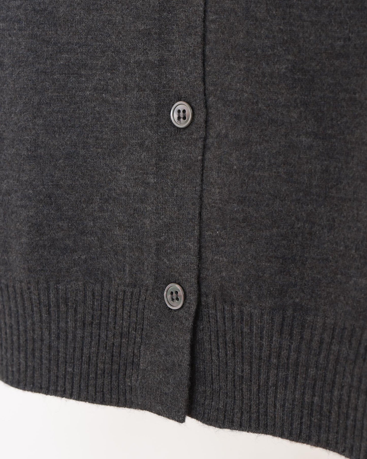 小高領針織開襟衫(鐵灰)