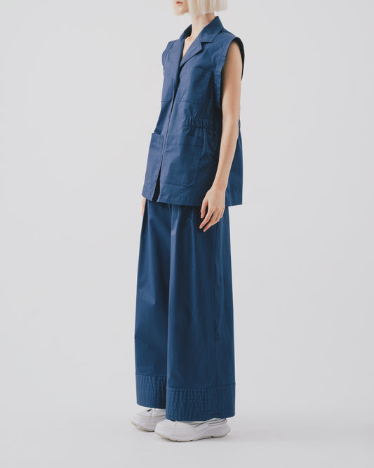 Side waist elastic vest
