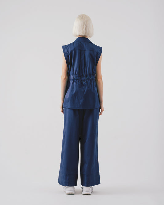 Side waist elastic vest