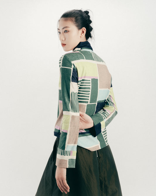 Dark green A-line skirt 