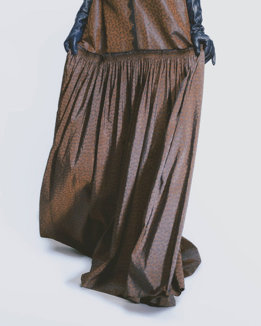 復古V領蕾絲禮服洋裝