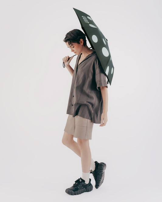 UUIN Raindrop Carbon Fiber Lightweight Automatic Umbrella (Gray-Green) 